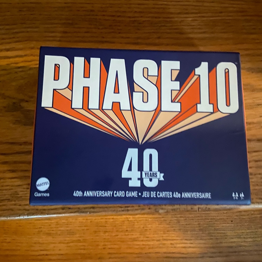 Mattel Phase 10 40th Anniversary Card Game - Blue and Orange